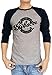 Gibson Custom Art Historic Guitar Logo Baseball Tee Short Raglan T Shirt
