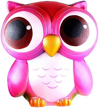 Jumbo Squishies Slow Rising Colorful Owl 1 pcs Super Large Kawaii Squishy Toy for Easter Egg Stuffers Kids Charm Scented Soft Squeeze squishie Party Supplies Favors by Qiwoo