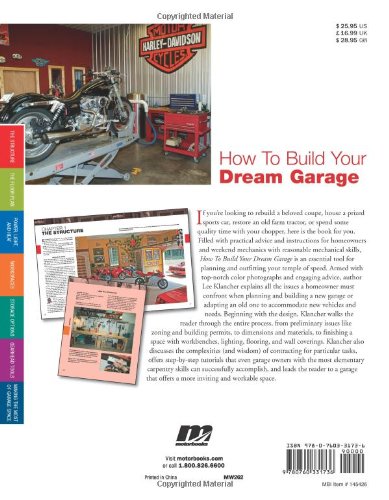 How to Build Your Dream Garage by Lee Klancher - Motorbooks Workshop Planning & Design Guide How to Build Your Dream Garage by Lee Klancher - Motorbooks Workshop Planning & Design Guide