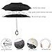 Amersin Double Layer Inverted Umbrella Cars Reverse Open Folding Umbrellas, Windproof UV Protection Large Self Stand Upside Down Straight Umbrella Golf Women Men C-Shaped (pecock)