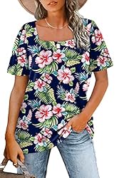 WIHOLL Womens Tops Dressy Casual Loose Tops Cute