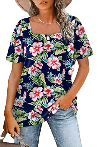 WIHOLL Womens Tops Dressy Casual Loose Tops Cute