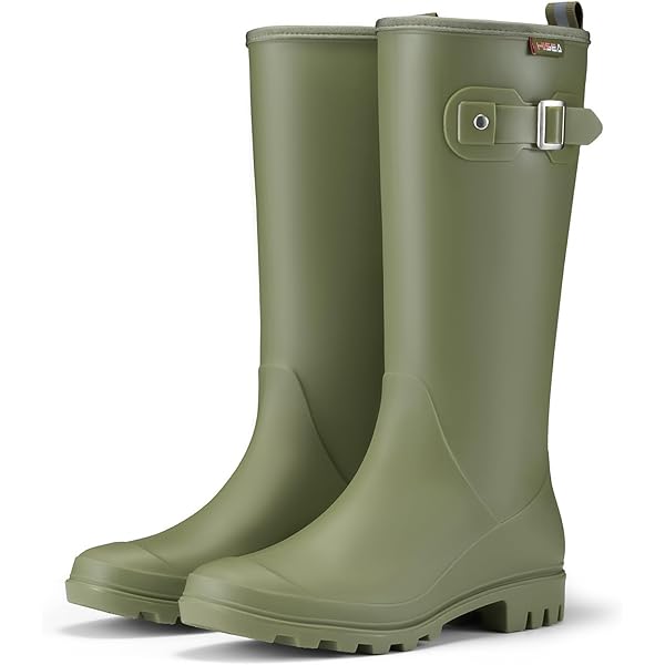 Amazon.com | Fubotao Women's Mid Calf Rain Boots Waterproof