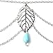 Women's Day Gift Multi-chain Bohemian Style Armlet Armband Simulated Turquoise Bead Chain Silver Leaf