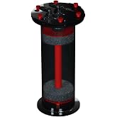 Bashsea 4-12 Filter Media Chamber Reactor for Aquarium | High Media Volumes with Evenly Distributed Flow Maximize Water Media Contact Time for Freshwater &amp; Saltwater Marine Reef Fish Tank (Red)
