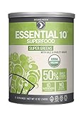 Designer Protein Essential 10 Super Greens Organic Superfood, 12 Ounce