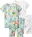 Carters Baby Girls 4-pc. Floral Palm Pajama Set