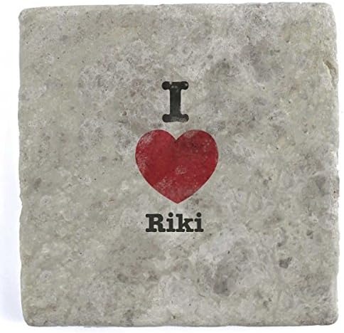 I Love Riki - Single Marble Tile Drink Coaster