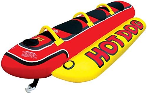 AIRHEAD HD-3 Hot Dog Triple Rider Towable Inflatable 3 Person Boat Lake Tube