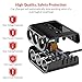 HiGoing Cigarette Lighter Splitter, 100W 12V/24V 3 Sockets 4 USB Car Charger Adapter DC Outlet with Replaceable 7A Fuse and Voltmeter