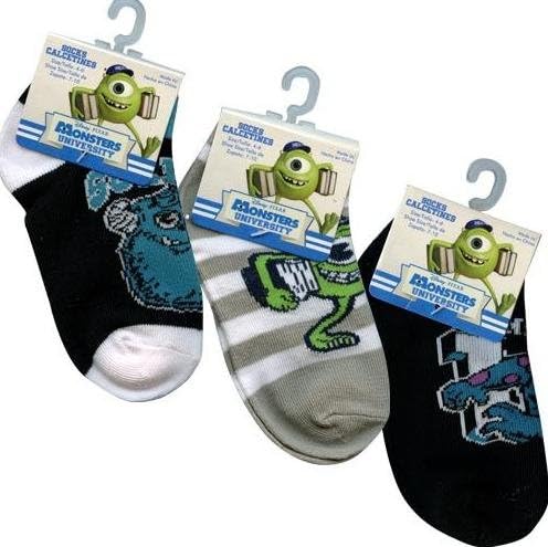 Monster University Ankle Sock Size 4-6 (3 packs) F4946