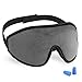 3D Sleeping Mask Eye Cover, Cshidworld Patented Design 100% Blackout Sleep Mask Contoured Comfortable Lightweight Adjustable Eye Mask & Blindfold for Travel, Nap, Shift Works (Grey)