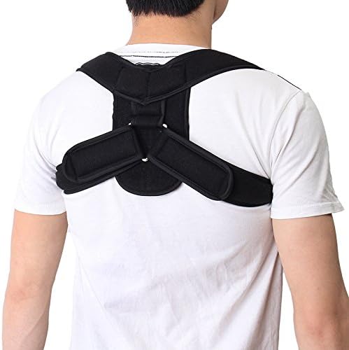 KeepTpeeK Adjustable Back Posture Corrector and Clavicle Support Brace for Women Men Large