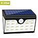 Hallomall USB Solar Lights, 28LED 300Lumens Max Outdoor Wall Lights with 3LEDs Both Sides, Ultra Bright Motion Sensor Lights Wide Angel Design for Patios, Stairways, Garden &More, 3 Modes
