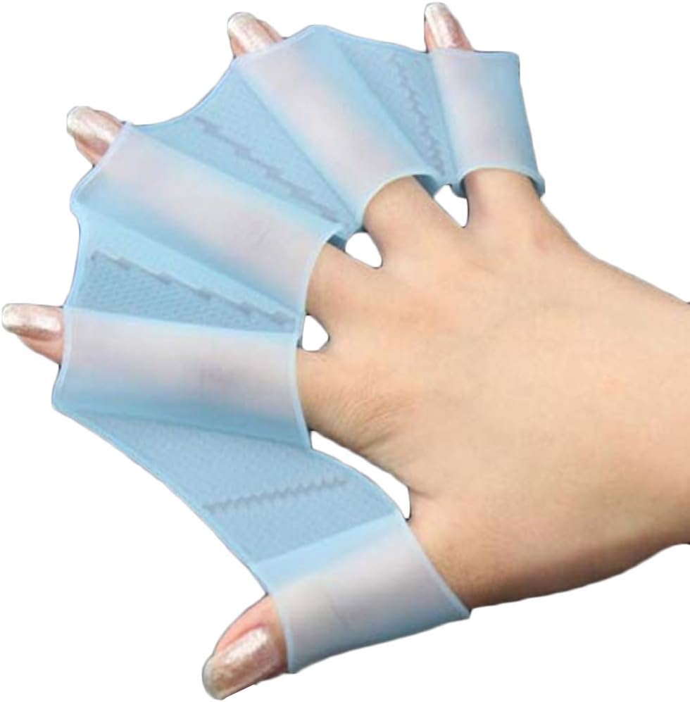 Brussels08 1Pair Silicone bed Swimming Gloves Swimming Finger bed