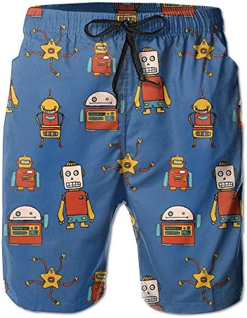 Cartoon Robot Unique Man Short Pants