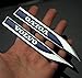 CHAMPLED 2Pcs Blue Great Metal Car Side Fender fit for Sports For VOLVO Skirts Knife Type Sticker Badge Emblem
