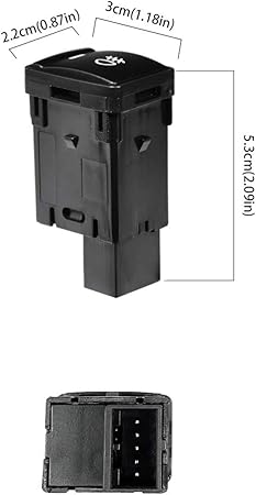 Amazon Huiqiaods Ledフォグランプ 純正部品on Offスイッチ 5ピン ブラックカー プッシュ フォグランプスイッチ 押す Led背景表示灯付 コネクタワイヤキット付き スイッチ 新日産専用 Bタイプ ハーネス スイッチ 車 バイク