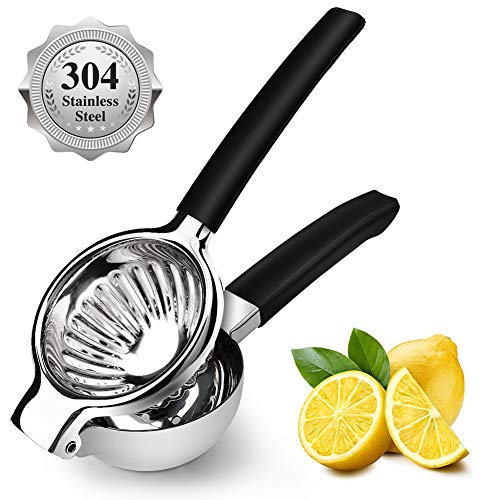 304 Stainless Steel Lemon Squeezer, Manual Fruit Juicer for Lemons