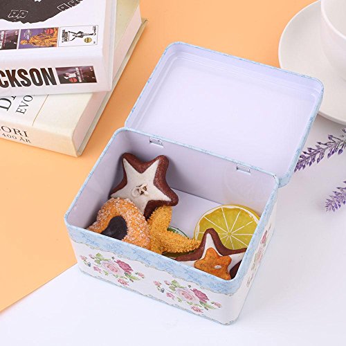 Kicode Graffiti Retro Tinplate Jewelry Tea Candy Gift Box Storage Jars With Lid Tea Coffee Candy