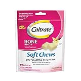 Caltrate 600+D3 Calcium & Vitamin D3 Supplement (Vanilla Creme Flavor, 60-Count Soft Chews)