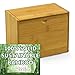 Cookbook People Recipe Box Bamboo (Unengraved) 4x6 Cards and 3x5 - Up to 300 Cards - Includes Dividers