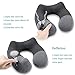 Travel Pillow Inflatable Neck U-Shape Pillow for Traveling and Airplane Support Head, Neck, with Storage Bag (Dark Gray)