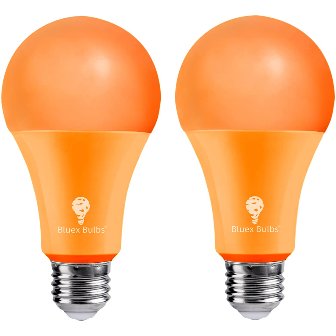 Photo 1 of 2 Pack BlueX LED A21 Orange Light Bulbs - 13W (100Watt Equivalent) - E26 Base LED Bulb, Party Decoration, Porch, Home & Holiday Lighting, Decorative Illumination