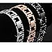 bayite Metal Bands with Frame Compatible Fitbit Blaze Rhinestone Bling Replacement Accessory Bracelet Women, Silver