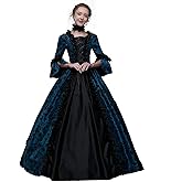 Women Rococo 18th Century Ball Gowns Renaissance Gothic Victorian Dresses Masquerade Vampire Costume