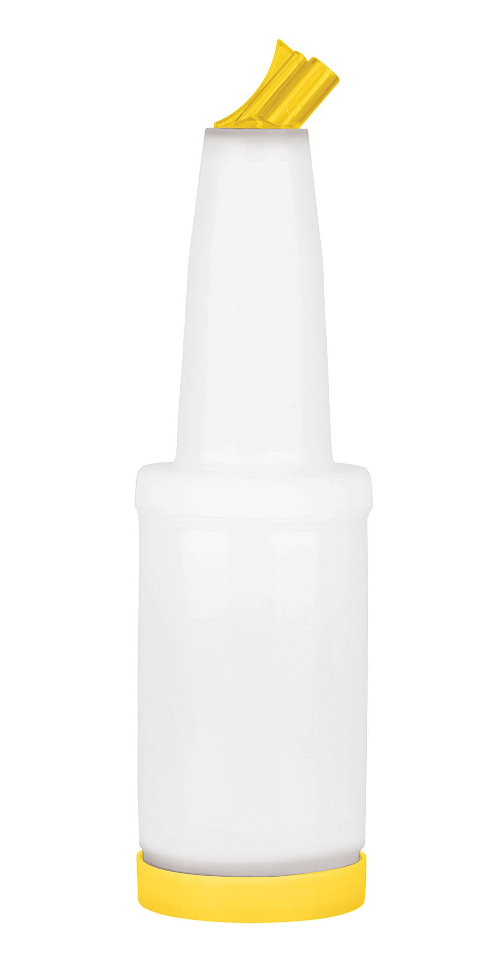 Paderno World Cuisine 1-Quart Plastic Beverage Container, Yellow, Cap and Pourer