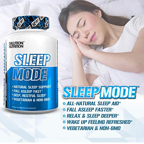 image for Evlution Nutrition Sleep Mode, Fall Asleep Faster, Melatonin, GABA, Va
