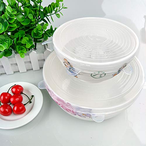 Bretoes Silicone Stretch Lids 12 Pack Reusable Durable Expandable Food Covers Seal Lids Bowl Covers to Keep Your Food Fresh, For Various Size and shape - Thumbnail 3