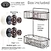 HASKO accessories Shower Caddy with Suction Cups | 304 Stainless Steel | Adhesive 3M Stick Discs | 2 Tier Basket for Bathroom and Kitchen Storage (Bronze)