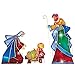 Collections Etc Lighted Outdoor Mosaic Nativity Christmas Scene - 3pc