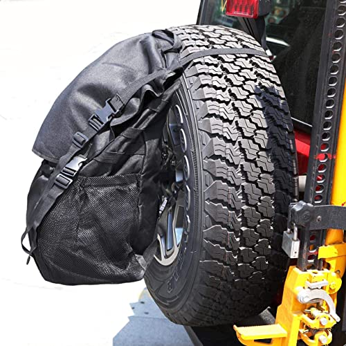 PARTOL Spare Tire Trash Bag Backpack for Jeep Wrangler JK JKU YJ TJ