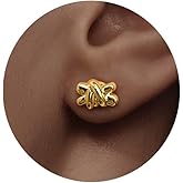 Cicy Bell Four Leaf Clover Dangle Earrings for Women Lucky 18k Gold Plated Cubic Zirconia Trendy Drop Earrings Jewelry Gift