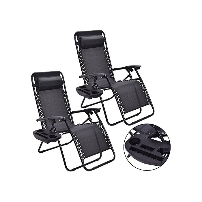 Buy 2 Oversized Zero Gravity Folding Lounge Recliner