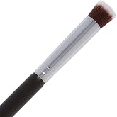 Beauty Junkees Mini Flat Top Concealer Brush Under Eye for Stippling Blending Small Dense Firm Synthetic, Works with Powder, Cream, Liquid
