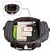 SUVOM Canvas Duffle Bag Leather Weekend Bag Carry On Travel Tote Duffel Weekender Luggage Oversized Holdalls Handbag for Men and Women with Padded Shoulder Strap(Dark Grey)