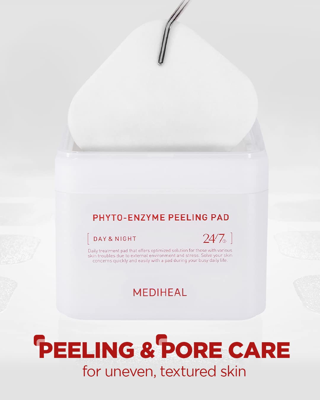 MEDIHEAL Toner Pad Madecassoside for Blemish Care Improve Uneven Skin Tone 100 Pads, Phyto Enzyme for Gentle Exfoliating 90 Pads