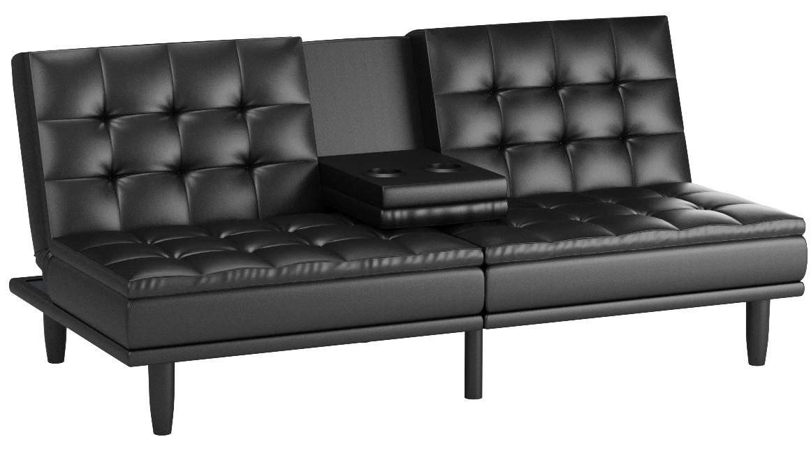 mainstays memory foam pillowtop futon