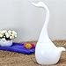 Maelu Unique Creative Swan Design Full-closed Bathroom Toilet Bowl Brush and Holders set With Ceramic Base Cleaning Scrubbing Grips Brush Accessories (White Swan)