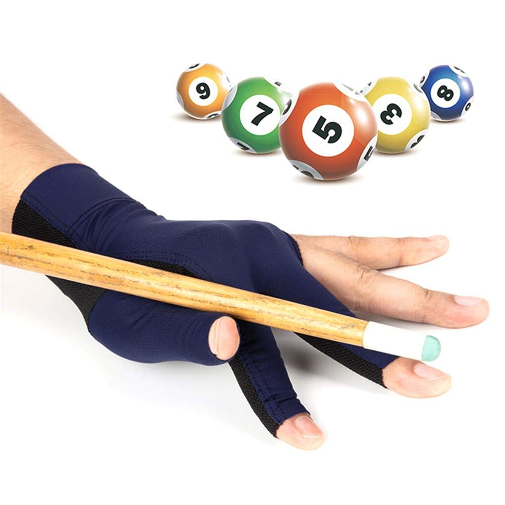 FakeFace Anti Slip Billiard Glove Left Hand Snooker Carom Billiard Pool Cue Sport Professional 3 Finger Glove Handwear Gift for Men Women Player