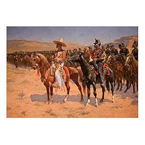 Wall26 - The Mexican Major (The Wild West or The Troops) by Frederic Remington - American Painter - Country Western - Peel and Stick Large Wall Mural, Removable Wallpaper, Home Decor - 66x96 inches