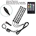Adecorty Car Interior Lights 4pcs 36 LED DC 12V Multicolor Music Car LED Strip Light LED Under Dash Lighting Kit with Sound Active Function and Wireless Remote Control, Car Charger Included