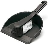 Addis Dustpan and Brush Set Black 22.5 x 31.5 x 11 cm Heavy Duty