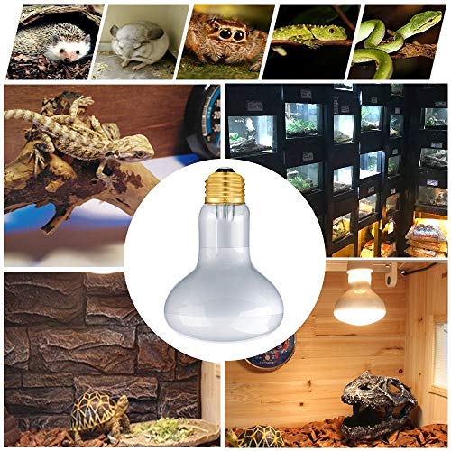 OMAYKEY 50W Basking Spot Heat Lamp Bulb Soft White Glow UVA Glass Cover Heat Lamp/Bulb/Light for Lizard Chameleon Bearded Dragon Snake Aquarium Reptile & Amphibian - 2 Pack - Thumbnail 4
