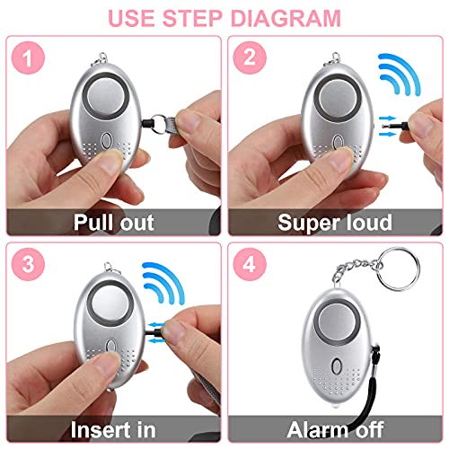 Safe Sound Personal Alarm, 12 Packs 140DB Personal Security Alarm