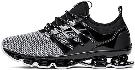 HooyFeel Men's Non-Slip Sneaker Breathable Mesh Athletic Running Shoes Walking Springblade Sport Shoes